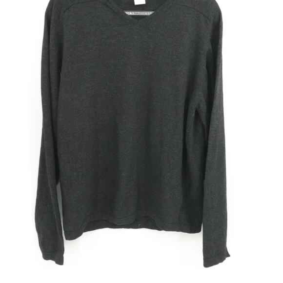 Made In Italy Wool Blend Sweater Mens Large Navy Blue Overside Preppy Casual - Picture 5 of 7